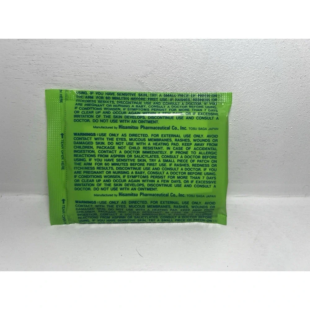 Salonpas Pain Relieving Patch  Lot of 20 Patches Sealed